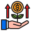 Money growth icon 64x64