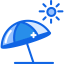 Sun umbrella icon 64x64