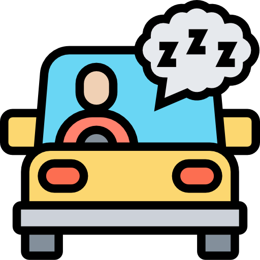 Drowsy driving icon