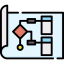Flow chart biểu tượng 64x64