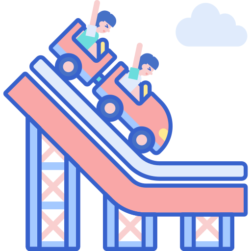 Roller coaster icon