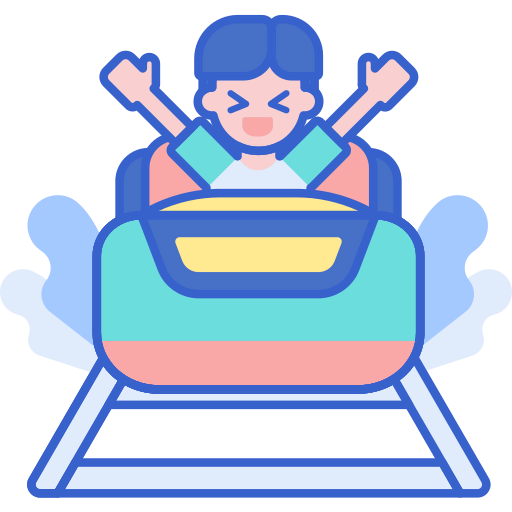 Roller coaster icon