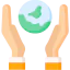 Earth globe icon 64x64