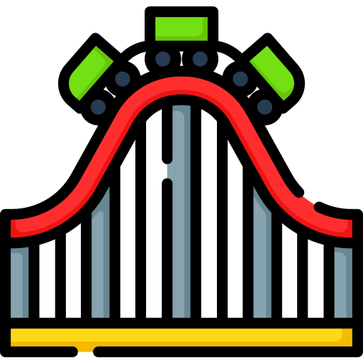 Roller coaster icon