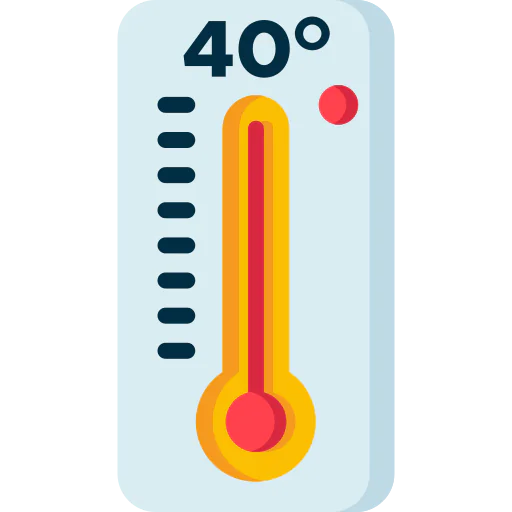High temperature icon