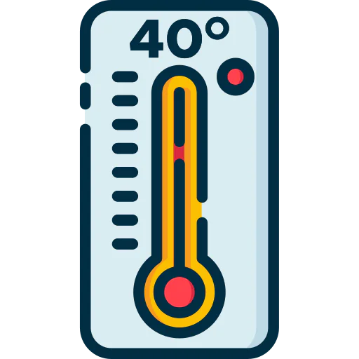 High temperature icon