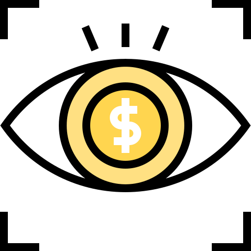 Pay per visualization icon
