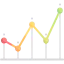 Line chart icon 64x64