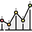 Line chart icon 64x64