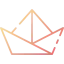 Airplane origami icon 64x64