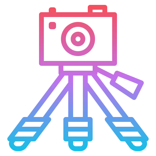Camera tripod icon