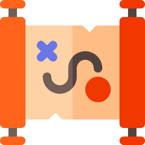 Treasure map icon