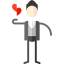 Broken heart icon 64x64