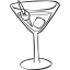 Cocktail Glass with ice cube icon 64x64