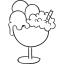 Ice cream cup doodle ícono 64x64
