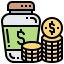 Money jar icon 64x64