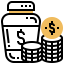 Money jar icon 64x64