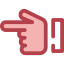 Pointing left icon 64x64
