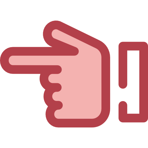 Pointing left icon