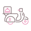 Delivery bike Symbol 64x64