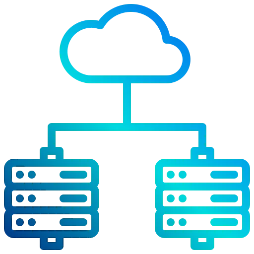 Cloud hosting icon