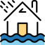 Flooded house icon 64x64