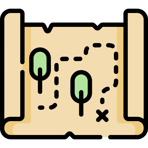 Treasure map icon
