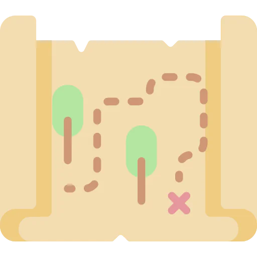 Treasure map icon