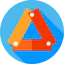 Reflective triangle ícono 64x64