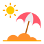Sun umbrella ícono 64x64