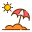 Sun umbrella ícono 64x64
