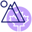 Mountain peak icon 64x64