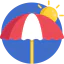 Sun umbrella ícono 64x64