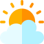Clouds and sun icon 64x64