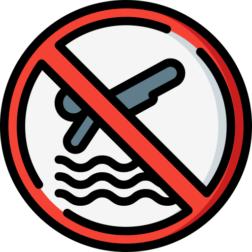 No diving icon