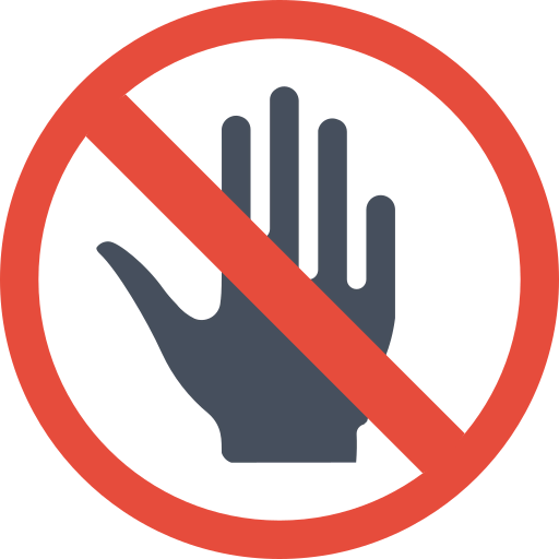 Do not touch icon