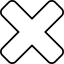 Delete cross outline interface symbol icon 64x64