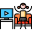 Watching tv Ikona 64x64