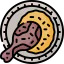 Jerk chicken icon 64x64