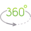 360 degrees アイコン 64x64