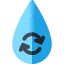 Recycling water icon 64x64