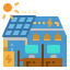 Solar house icon 64x64