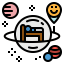 Space hotel icon 64x64