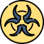 Biohazard sign icon 64x64