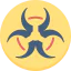 Biohazard sign icon 64x64