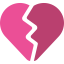 Broken heart icon 64x64