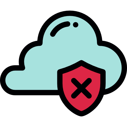 Unsecure cloud icon