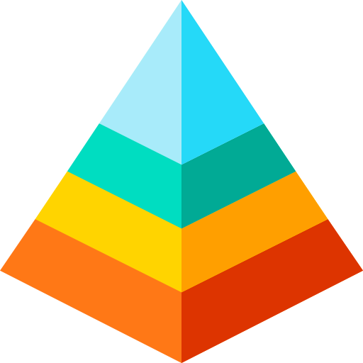 Pyramid chart icon