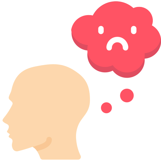 Negative thinking icon