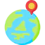 Earth globe icon 64x64